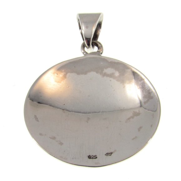 Solid 925 Sterling Silver Aztec Sun Stone / Mayan Calendar Pendant - Picture 8 of 8